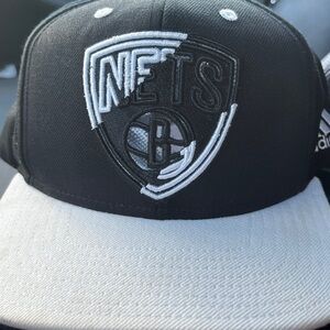 Adidas Brooklyn Nets Black and White NBA Basketball Snapback Hat Cap